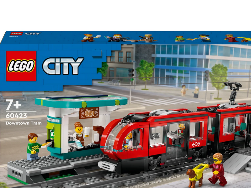 LEGO City 60423 Straßenbahn mit Haltestelle