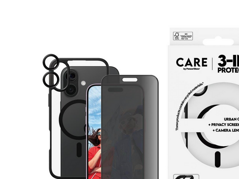 CARE by PanzerGlass Flagship 3-in-1 Privacy Bundle iPhone 16 Plus
