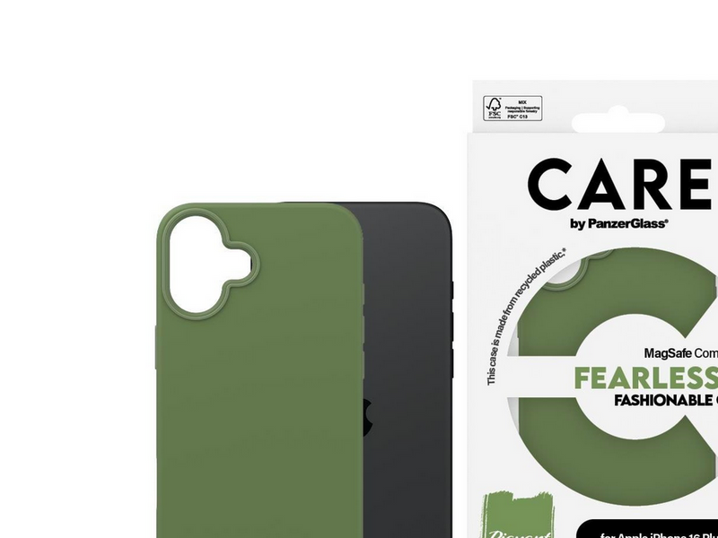 CARE by PanzerGlass Case Fashion Green MagSafe iPhone 16 Plus