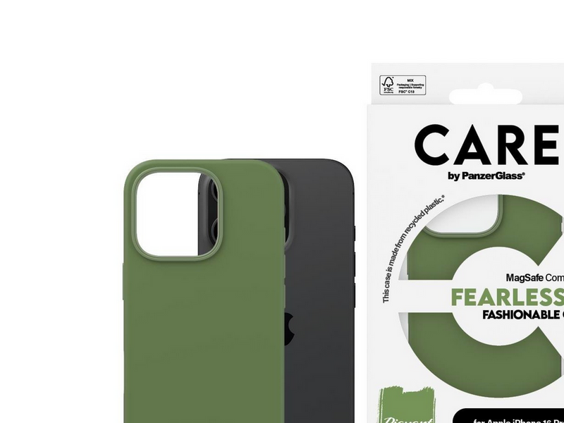 CARE by PanzerGlass Case Fashion Green MagSafe iPhone 16 Pro
