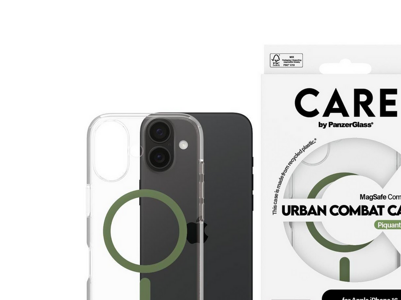 CARE by PanzerGlass Case Flagship Green MagSafe iPhone 16
