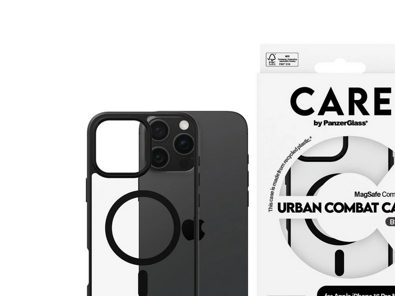 CARE by PanzerGlass Case Flagship Urban Combat Black MagSafe iPhone 16 Pro Max