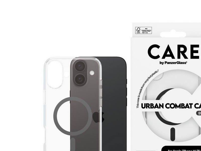 CARE by PanzerGlass Case Flagship Black MagSafe iPhone 16 Plus