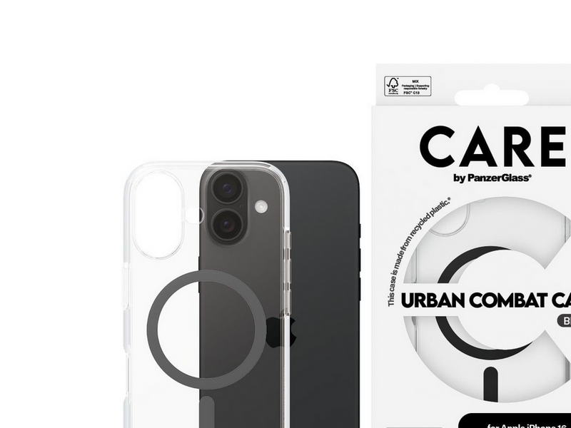 CARE by PanzerGlass Case Flagship Black MagSafe iPhone 16