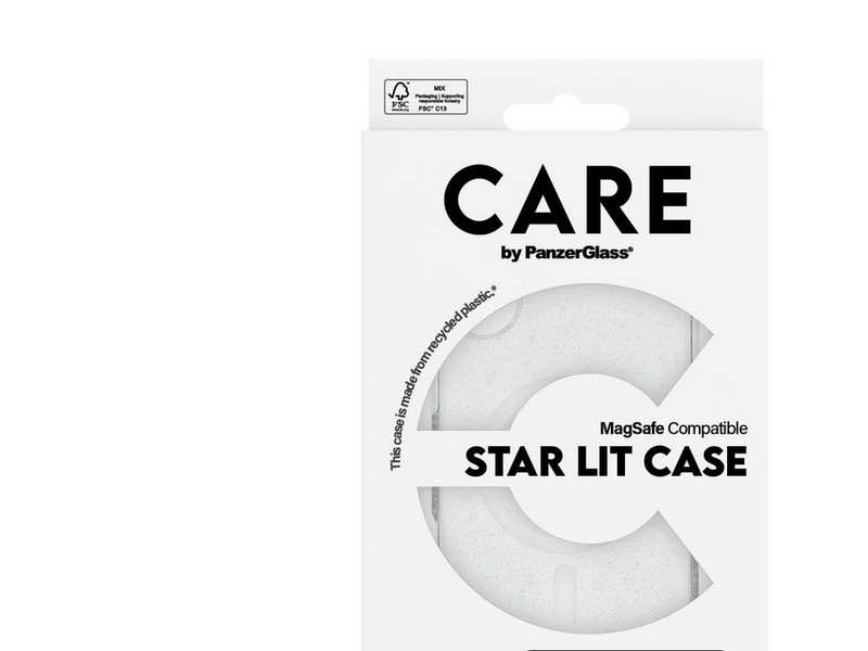 CARE by PanzerGlass Case Flagship Star Lit with White MagSafe iPhone 16 Plus
