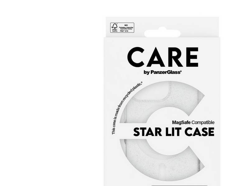 CARE by PanzerGlass Case Flagship Star Lit with White MagSafe iPhone 16 Pro