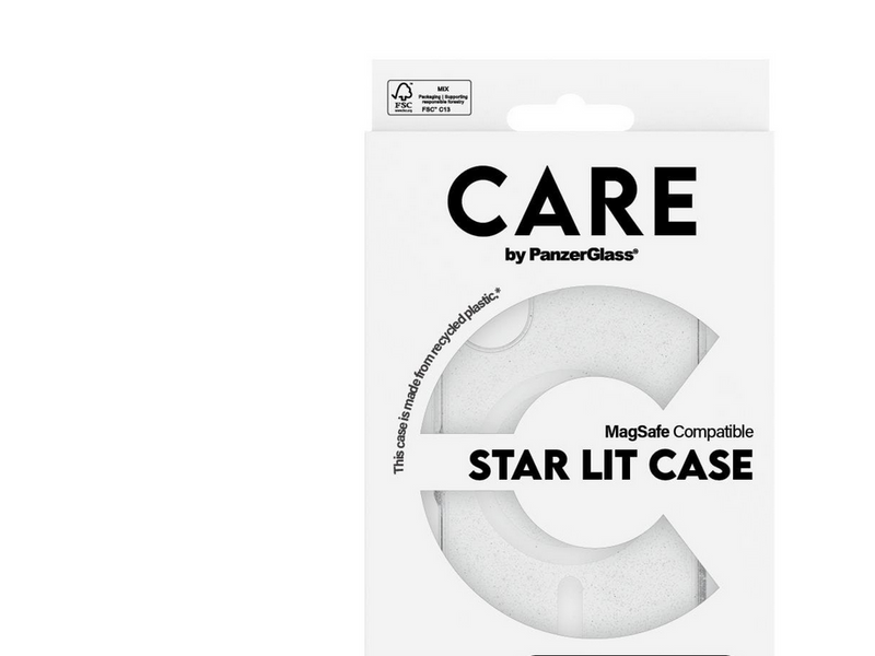 CARE by PanzerGlass Case Flagship Star Lit with White MagSafe iPhone 16