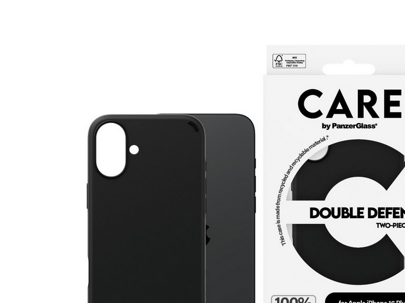 CARE by PanzerGlass Case Feature Double Defence Black iPhone 16 Plus