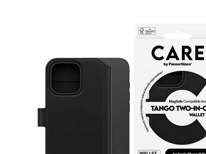 CARE by PanzerGlass Case Feature Tango Two-in-One Wallet Case iPhone 16 Pro
