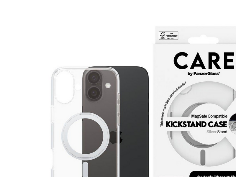 CARE by PanzerGlass Case Feature Silver Kickstand & MagSafe iPhone 16 Plus