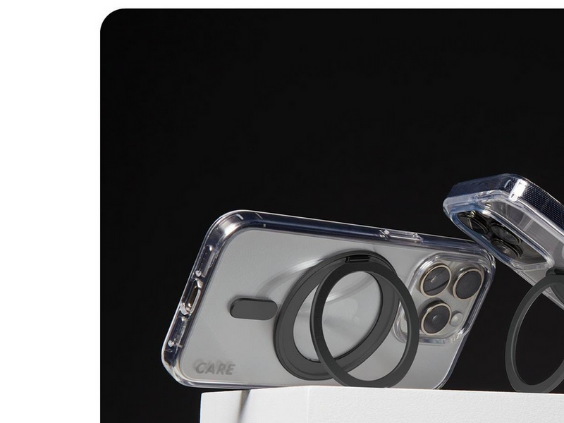 CARE by PanzerGlass Case Feature Black Kickstand & MagSafe iPhone 16 Pro Max