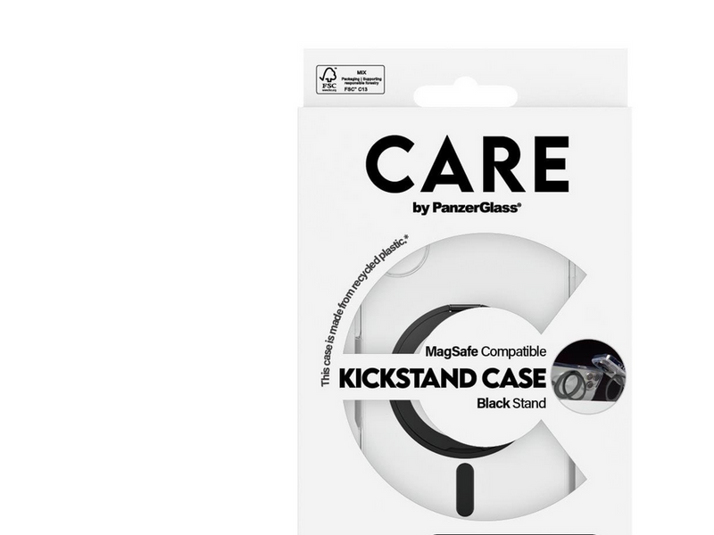 CARE by PanzerGlass Case Feature Black Kickstand & MagSafe iPhone 16 Plus