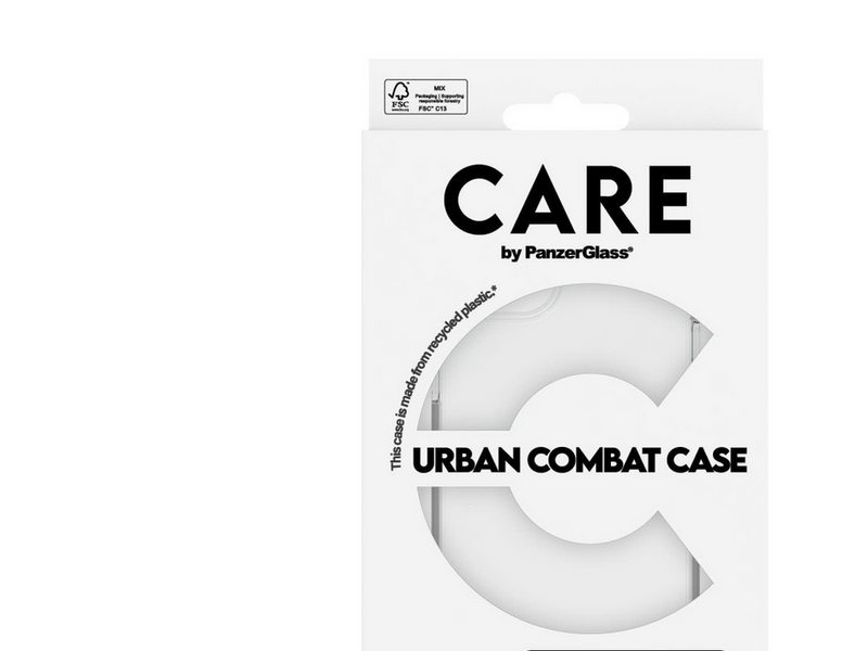 CARE by PanzerGlass Flagship Case Transparent Urban Combat w. Clear Frame iPhone 15 Plus