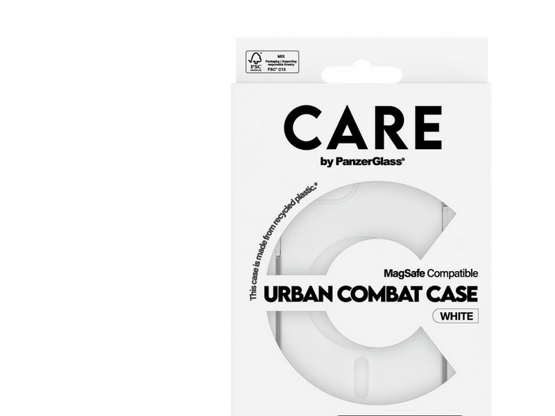 CARE by PanzerGlass Flagship Case Transparent Urban Combat w. White MagSafe iPhone 15 Plus