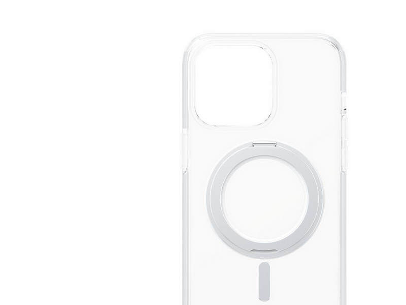 CARE by PanzerGlass Feature Case Transparent w. Silver Kickstand & MagSafe iPhone 15 Plus