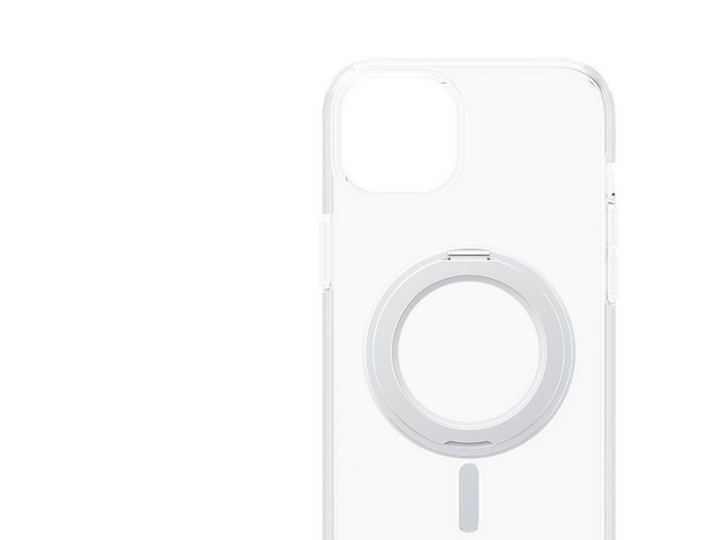 CARE by PanzerGlass Feature Case Transparent w. Silver Kickstand & MagSafe iPhone 15 Pro Max