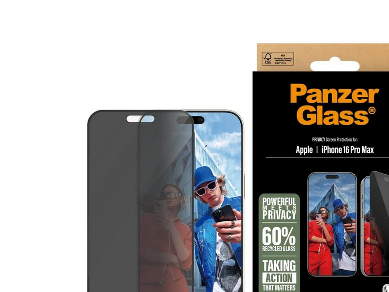 PanzerGlass Privacy Screen Protector iPhone 16 Pro Max | Ultra-Wide Fit