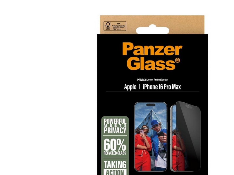 PanzerGlass Privacy Screen Protector iPhone 16 Pro Max | Ultra-Wide Fit