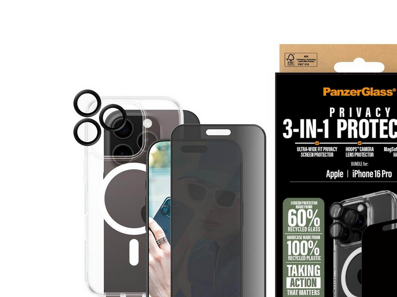 PanzerGlass 3-in-1 Privacy Protection Bundle iPhone 16 Pro