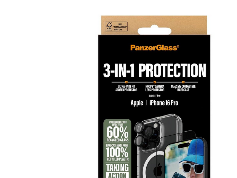 PanzerGlass 3-in-1 Protection Bundle iPhone 16 Pro