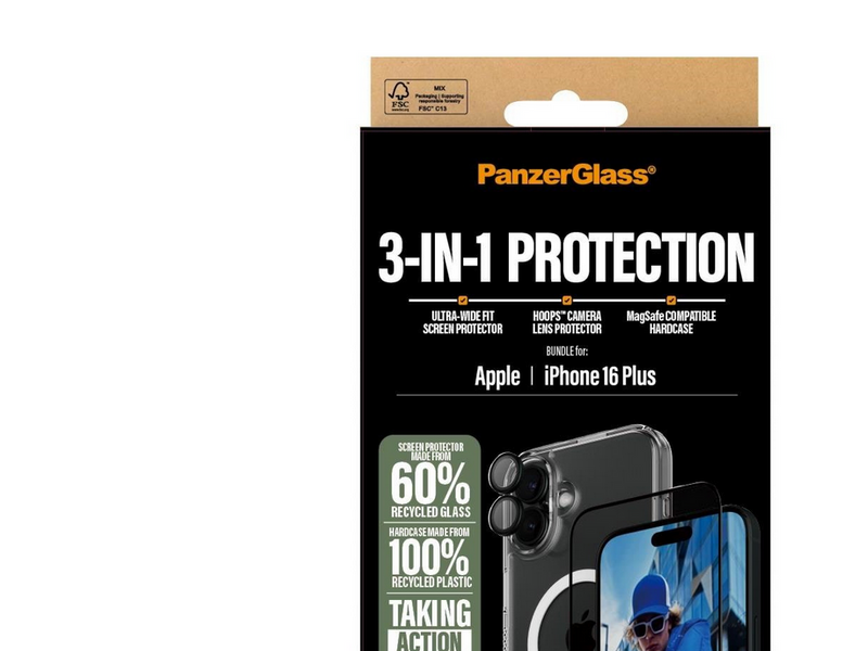 PanzerGlass 3-in-1 Protection Bundle iPhone 16 Plus