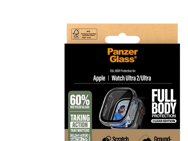 PanzerGlass Screen Protector Snappie Full Body Bulky Transparent Apple Watch Ultra 2