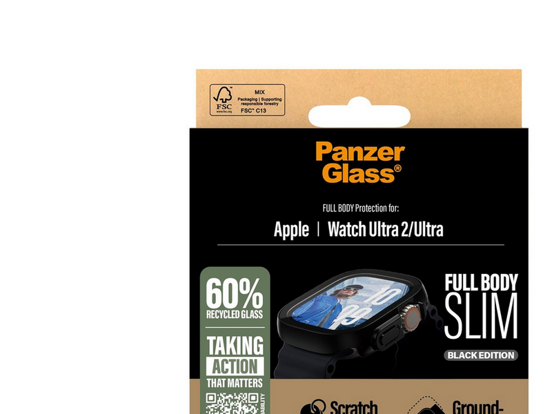PanzerGlass Screen Protector Snappie Full Body Slim Black Apple Watch Ultra 2