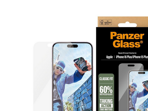 PanzerGlass Screen Protector iPhone 16 Plus | Classic Fit