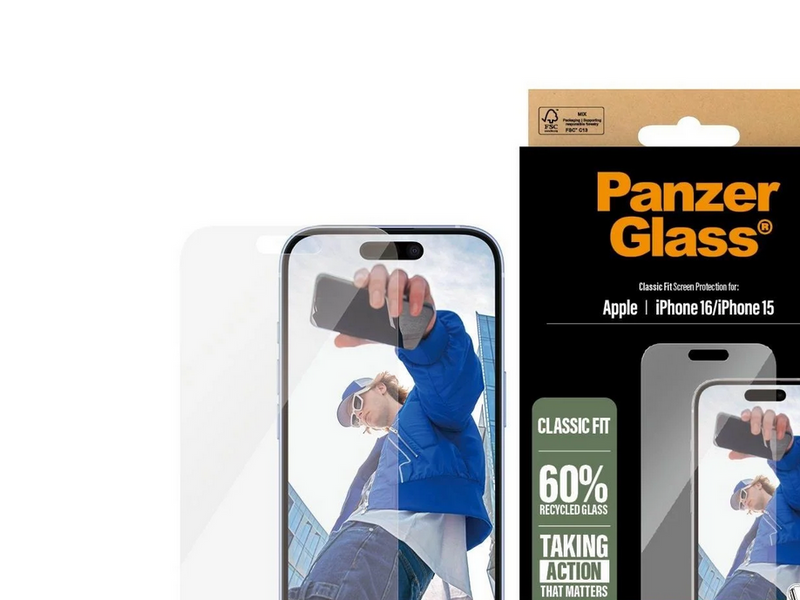 PanzerGlass Screen Protector iPhone 16 | 15 | Classic Fit