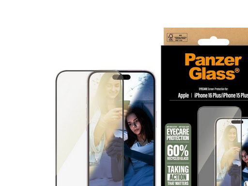 PanzerGlass EyeCare Screen Protector iPhone 16 Plus | Ultra-Wide Fit