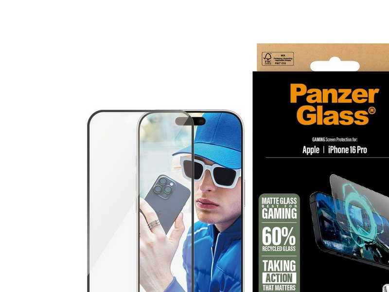 PanzerGlass Gaming Screen Protector iPhone 16 Pro | Ultra-Wide Fit