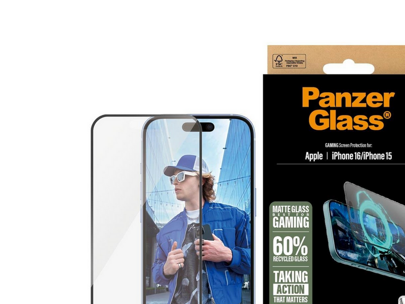 PanzerGlass Gaming Screen Protector iPhone 16 | Ultra-Wide Fit