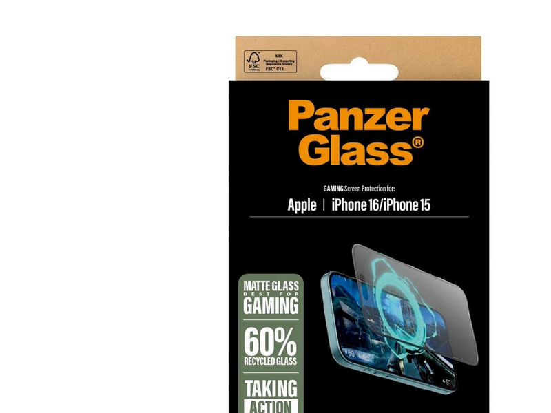 PanzerGlass Gaming Screen Protector iPhone 16 | Ultra-Wide Fit