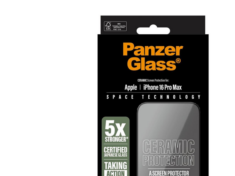 PanzerGlass Ceramic Screen Protector iPhone 16 Pro Max | Ultra-Wide Fit