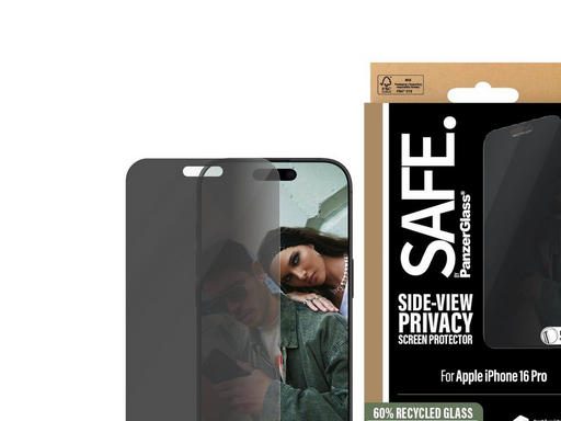 SAFE by PanzerGlass Privacy Screen Protector iPhone 16 Pro | Ultra-Wide Fit