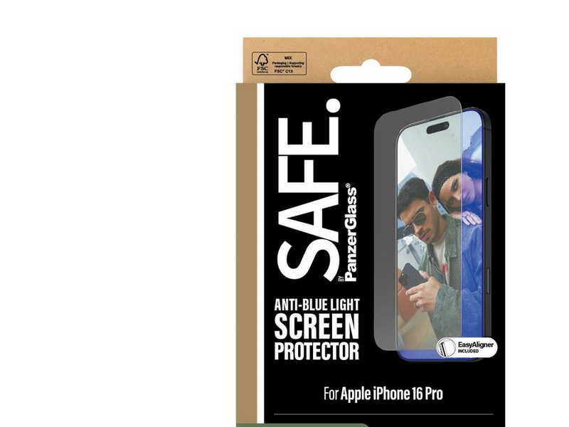 SAFE by PanzerGlass EyeCare Screen Protector iPhone 16 Pro | Ultra-Wide Fit