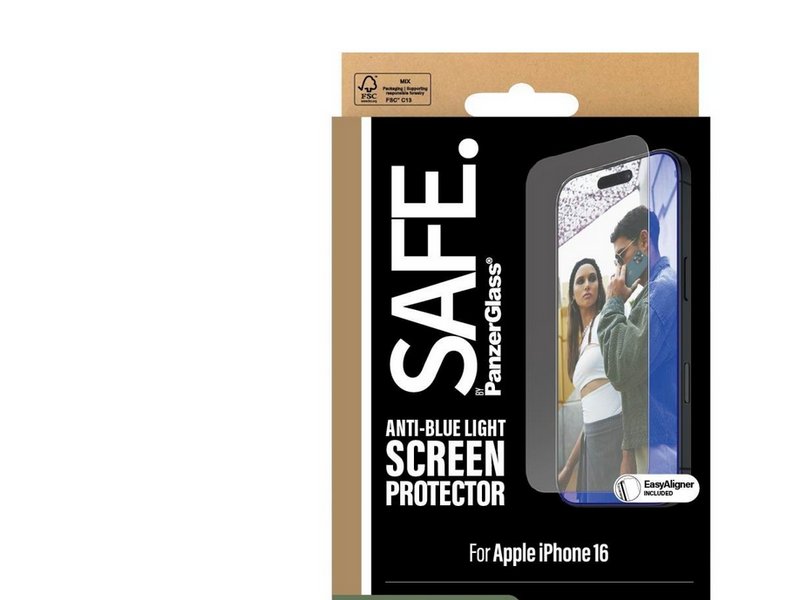SAFE by PanzerGlass EyeCare Screen Protector iPhone 16 | Ultra-Wide Fit