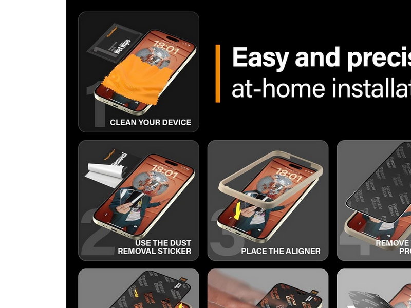 PanzerGlass Re:fresh Screen Protector iPhone 15 Plus | Ultra-Wide Fit w. EasyAligner