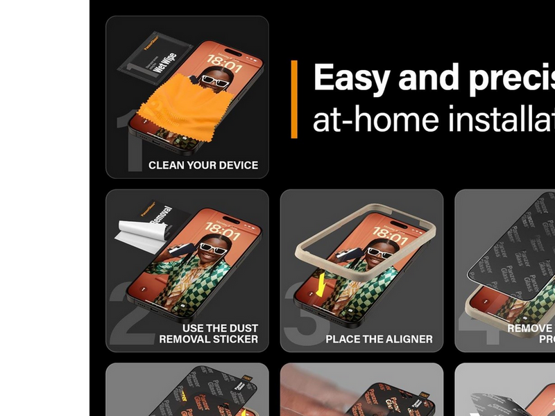 PanzerGlass Re:fresh Screen Protector iPhone 15 Pro Max | Ultra-Wide Fit w. EasyAligner