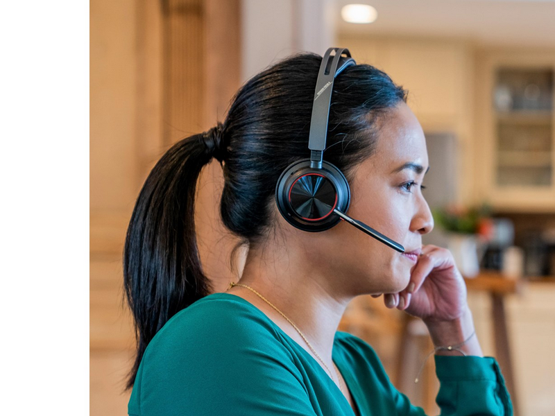 HP Poly Voyager Focus 2 Microsoft Teams Certified USB-C-C Headset +USB-C/A Adapter