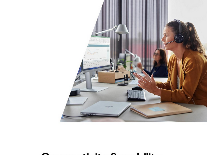 HP Poly Voyager Focus 2 Microsoft Teams Certified USB-C-C Headset +USB-C/A Adapter