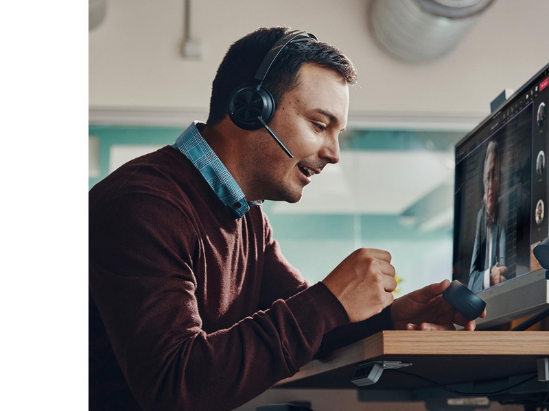 HP Poly Voyager Focus 2 Microsoft Teams Certified USB-C-C Headset +USB-C/A Adapter