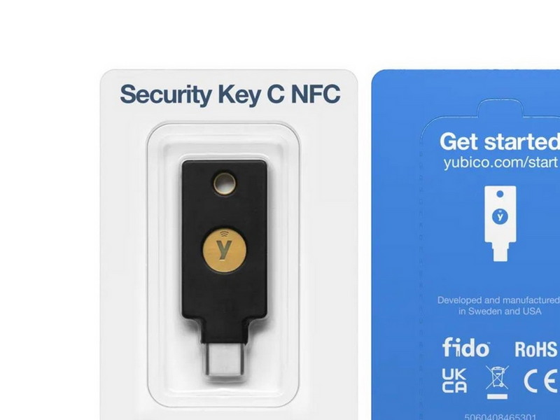 Yubico Security Key C NFC (USB-C) - Black - V. 5.71