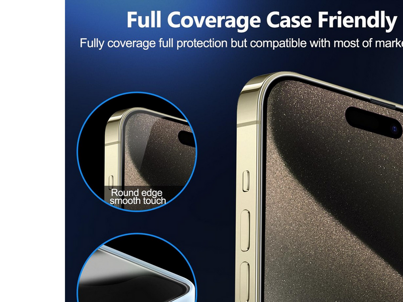 Mobile Origin Privacy Screen Guard iPhone 15 Pro with easy applicator - 2 pack