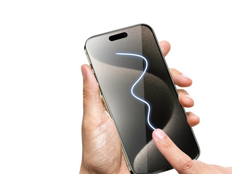Mobile Origin Privacy Screen Guard iPhone 15 Pro with easy applicator - 2 pack