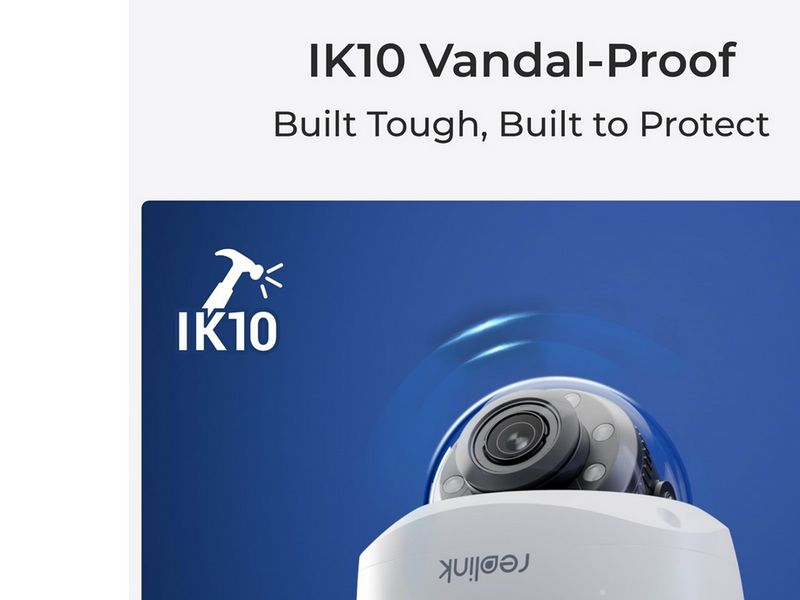 REOLINK P437 - Smart 4K PoE IK10 Camera with 5X Optical Zoom