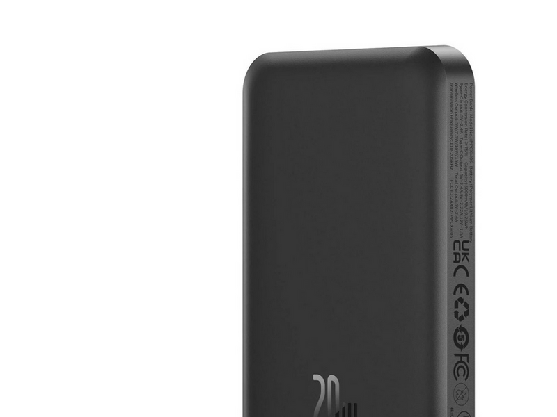 Baseus Magnetic Mini Powerbank 5000mAh USB-C 20W (black) - 5000 mAh