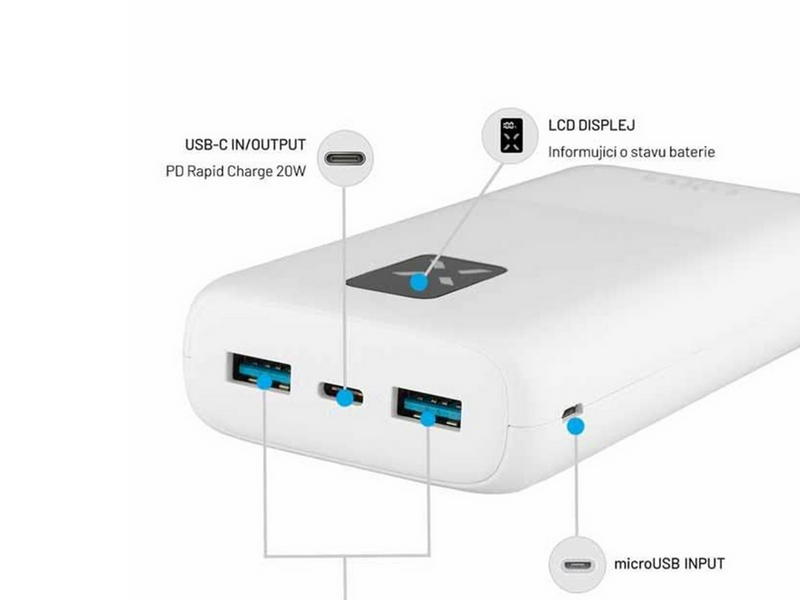 FIXED Zen USB-C PD 20W Power Bank 20.000 mAh White - 10000 mAh