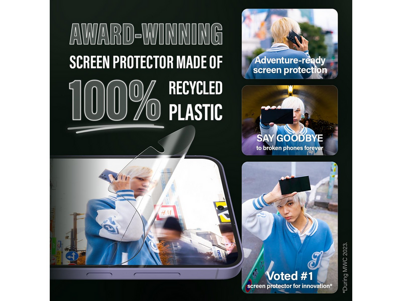 PanzerGlass MATRIX Screen Protector with D3O Samsung Galaxy S24 Plus | Ultra-Wide Fit w. AlignerKit