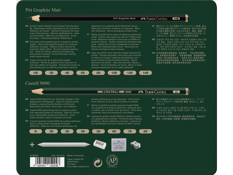 Faber-Castell Set Pitt Graphite Matt & Castell 9000